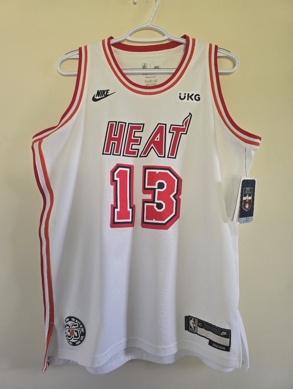 Bam Adebayo #13 Miami Heat Nike Classic Edition Jersey White Size XL
